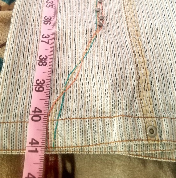 Aziza DB Sport/Boho Cotton Embroidered Pants sz10 - Picture 5 of 8